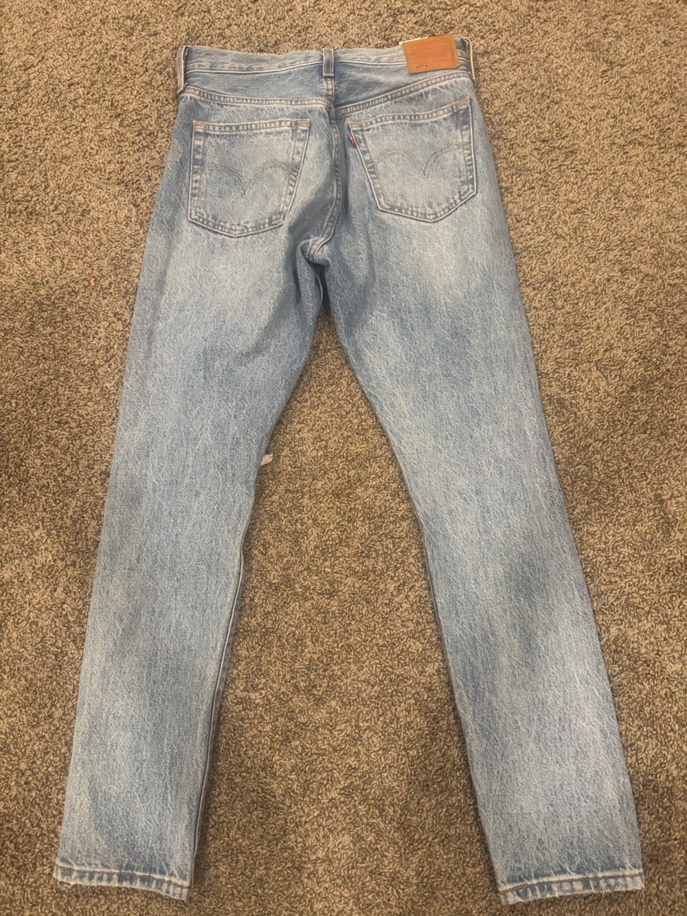 Levi's 501 Light Blue Distressed Straight Leg Jeans - Women's - Picture 2 of 5